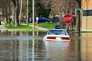 Flood Scene in Albuquerque, Bernalillo County, NM Provided by Route 66 Insurance, Inc.